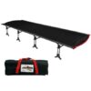 Durable, highly-portable travel cot with air mattress and carry bag for sustainable camping