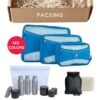 Eco-friendly, packing hacks bundle or gift box of travel gear
