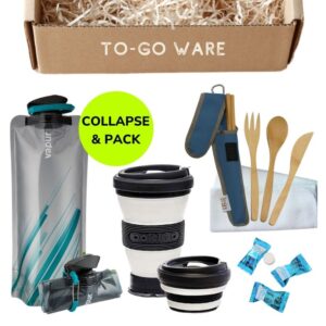 Zero waste food and drink sustainable travel set or gift box