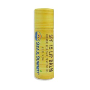 Plastic-free, SPF 15 lip balm tube from Sea & Summit
