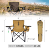 This graphic shows that the Big Kahuna Travel Chair is 10.78 pounds, 36 inches tall, and 24 inches wide.