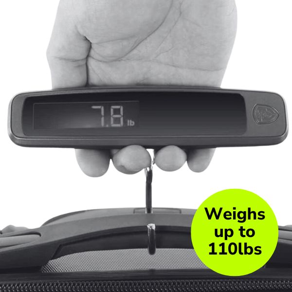 Handheld Portable Digital Luggage Scale With Grip - Travel Portable  Electronic Weighing Suitcase And Bag - 110lb/50kg - Black