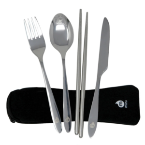 Stainless Steel Cutlery Set in Neoprene Carry Pouch