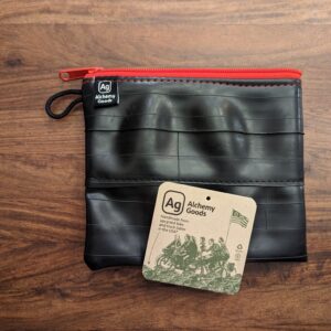 Large Zipper Pouch w/Liner- Bike Tube 