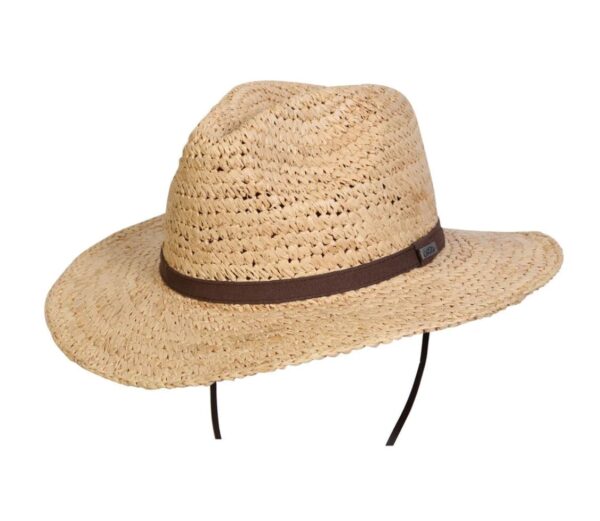 Organic raffia crushable travel hat