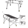 Assembly frame instructions for portable outdoor Grand Canyon table