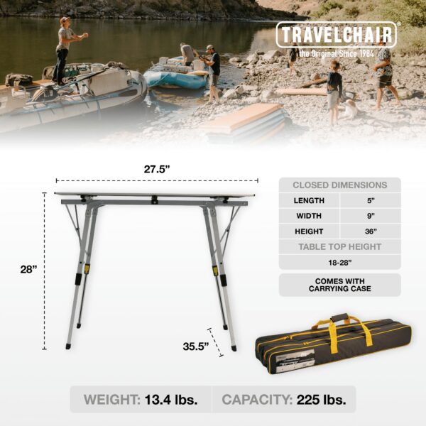 Grand Canyon aluminum folding table specifications