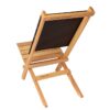 Backside view of foldable, wood travel chair made in USA