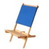 Eco-friendly, foldable, wood outdoor chair with blue back