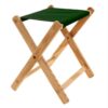 Eco-friendly, wood travel and camping stool with canvas seat