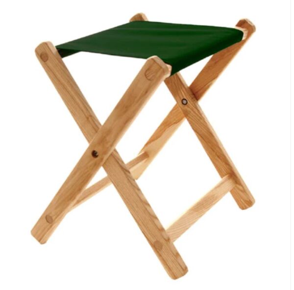 Eco-friendly, wood travel and camping stool with canvas seat