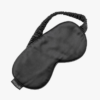 View of slate grey bamboo lyocell eye mask for sustainable travel