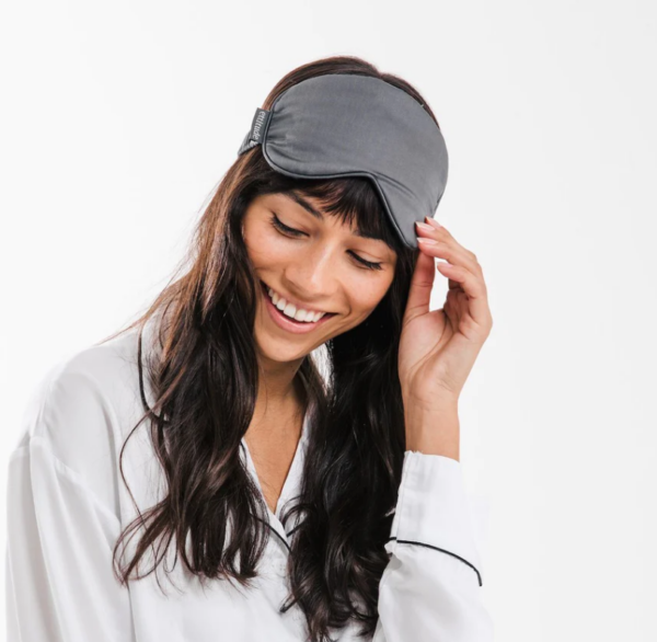 Eco-friendly bamboo lyocell eye mask in slate grey